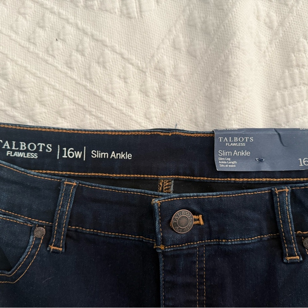 Talbots Flawless Slim Ankle Jeans - Dark Blue
